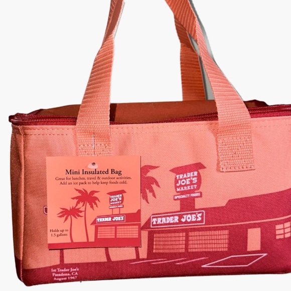 Trader Joe’s Handbags - NWT Trader Joe’s Orange Mini Insulated Lunch Bag